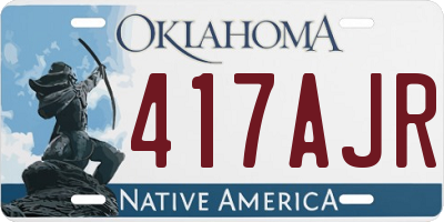 OK license plate 417AJR