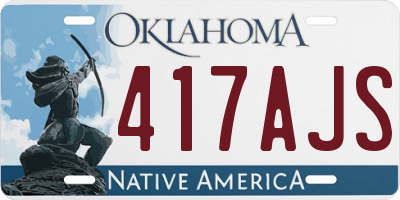 OK license plate 417AJS