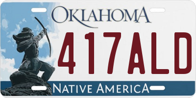 OK license plate 417ALD