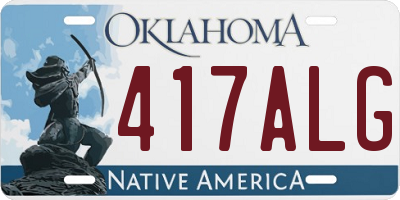 OK license plate 417ALG