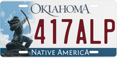 OK license plate 417ALP
