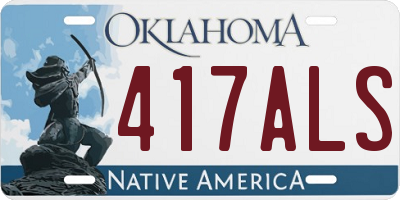 OK license plate 417ALS