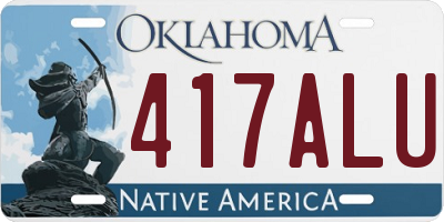 OK license plate 417ALU