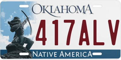 OK license plate 417ALV