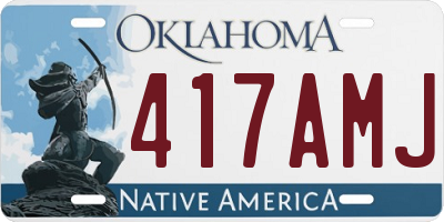 OK license plate 417AMJ