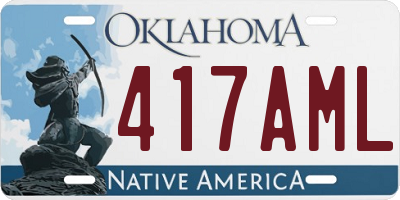 OK license plate 417AML