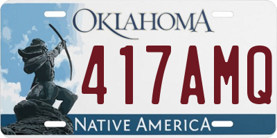 OK license plate 417AMQ