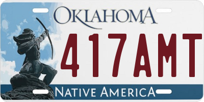 OK license plate 417AMT