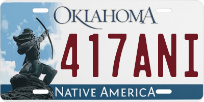 OK license plate 417ANI