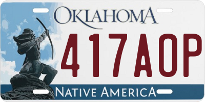 OK license plate 417AOP