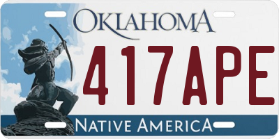OK license plate 417APE