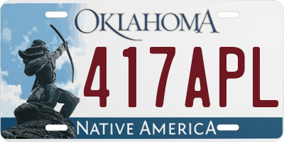 OK license plate 417APL