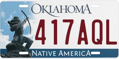 OK license plate 417AQL