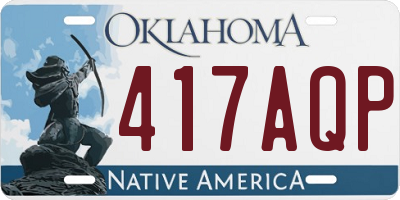 OK license plate 417AQP