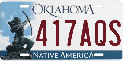 OK license plate 417AQS