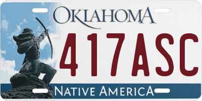 OK license plate 417ASC