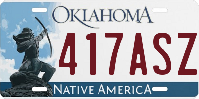 OK license plate 417ASZ