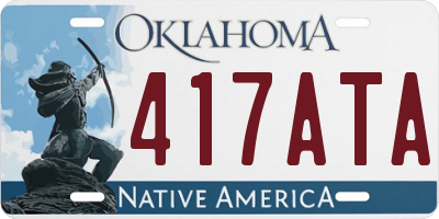 OK license plate 417ATA