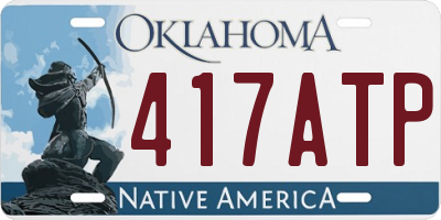 OK license plate 417ATP