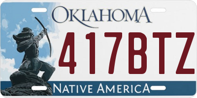 OK license plate 417BTZ