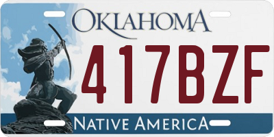 OK license plate 417BZF