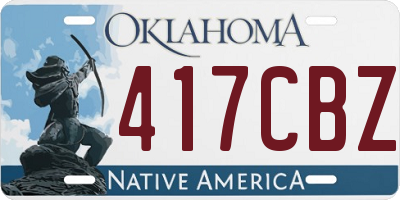 OK license plate 417CBZ
