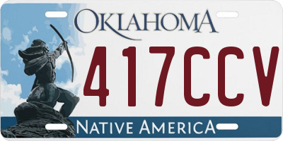 OK license plate 417CCV