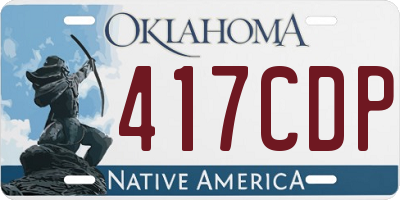 OK license plate 417CDP