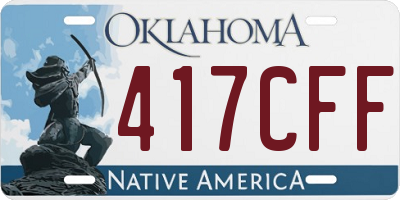 OK license plate 417CFF