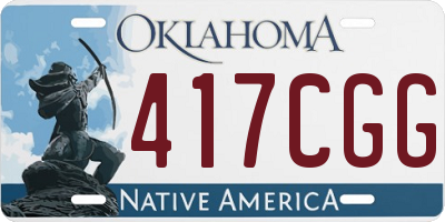 OK license plate 417CGG