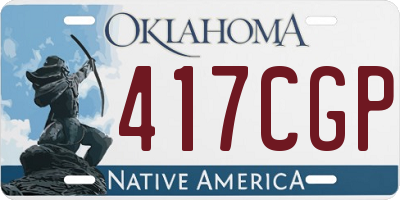 OK license plate 417CGP