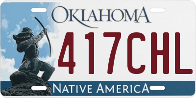 OK license plate 417CHL