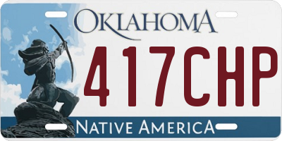 OK license plate 417CHP