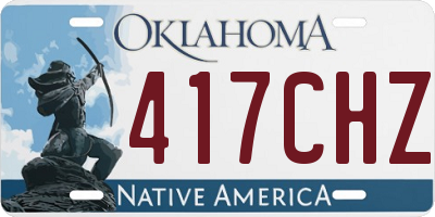 OK license plate 417CHZ