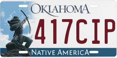 OK license plate 417CIP