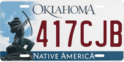 OK license plate 417CJB