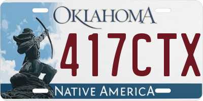 OK license plate 417CTX