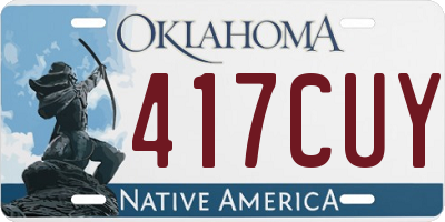OK license plate 417CUY