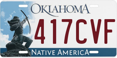 OK license plate 417CVF