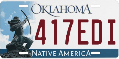 OK license plate 417EDI