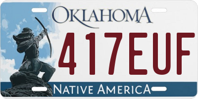OK license plate 417EUF