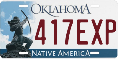 OK license plate 417EXP
