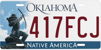 OK license plate 417FCJ