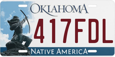 OK license plate 417FDL