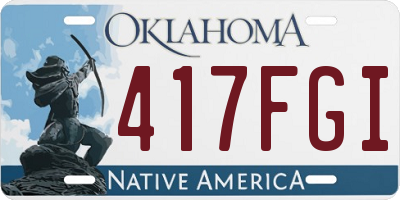OK license plate 417FGI