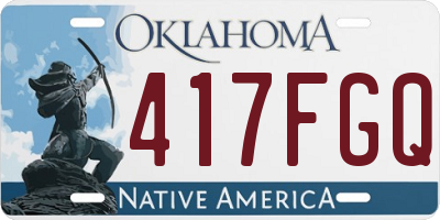 OK license plate 417FGQ