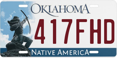 OK license plate 417FHD