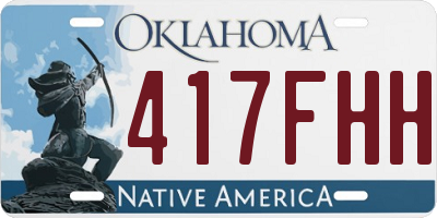 OK license plate 417FHH