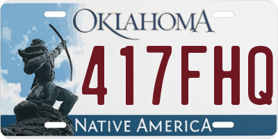 OK license plate 417FHQ