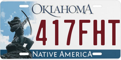 OK license plate 417FHT